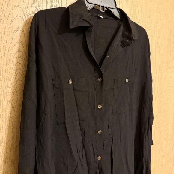 Women’s Lightweight T-shirt Dress, Black, Large - Picture 2 of 7